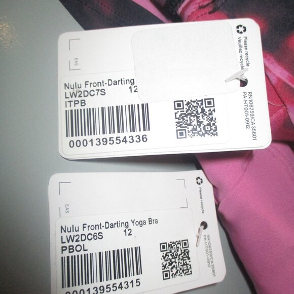 LOT OF 2 Lululemon Nulu Front-Darting Yoga Bra *Light Support - Size 12 - NWT - Picture 8 of 12